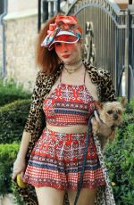 PHOEBE PRICE Out with Her Dog in Los Angeles 04/06/2021