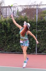 PHOEBE PRICE Playing Tennis in Los Angeles 04/09/2021