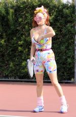 PHOEBE PRICE Playing Tennis in Los Angeles 04/28/2021