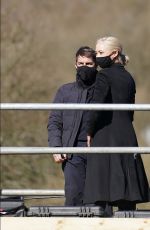 POM KLEMENTIEFF, HAYLEY ATWELL and Tom Cruise on the Set as Mission Impossible 7 in Yorkshire 04/23/2021