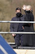 POM KLEMENTIEFF, HAYLEY ATWELL and Tom Cruise on the Set as Mission Impossible 7 in Yorkshire 04/23/2021