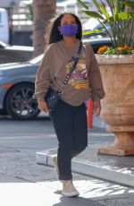 Pregnant CHRISTINA MILIAN at a Gas Station in Los Angeles 04/15/2021