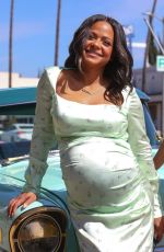 Pregnant CHRISTINA MILIAN Celebrates Opening of Her Beignet Box Cafe in Studio City 04/10/2021