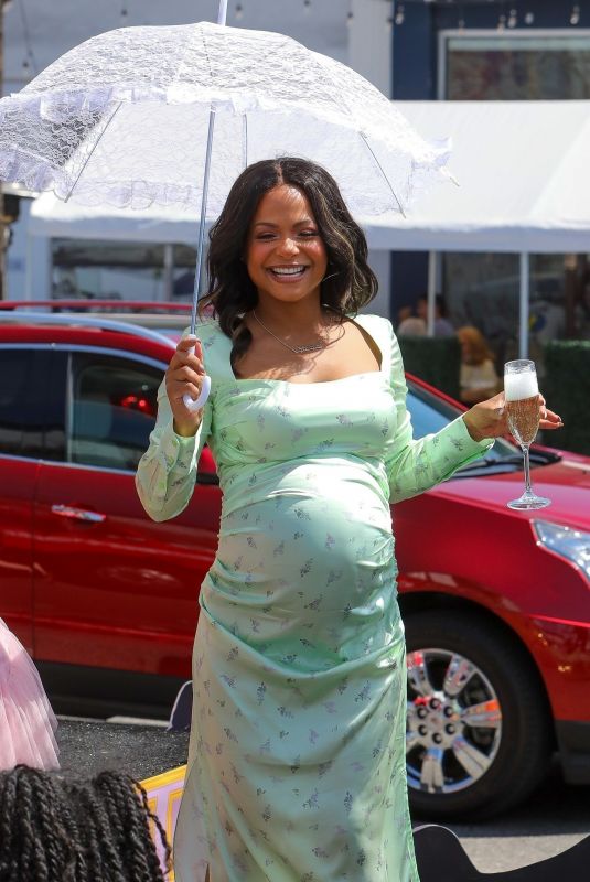 Pregnant CHRISTINA MILIAN Celebrates Opening of Her Beignet Box Cafe in Studio City 04/10/2021
