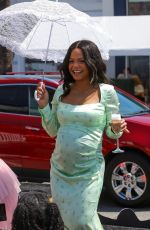 Pregnant CHRISTINA MILIAN Celebrates Opening of Her Beignet Box Cafe in Studio City 04/10/2021