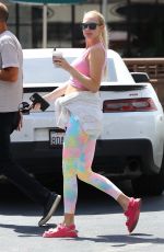 Pregnant CHRISTINE QUINN Out for Coffee in Los Angeles 04/05/2021