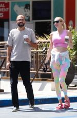 Pregnant CHRISTINE QUINN Out for Coffee in Los Angeles 04/05/2021
