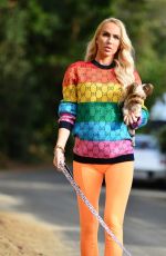 Pregnant CHRISTINE QUINN Out with Her Dogs in Los Angeles 04/13/2021