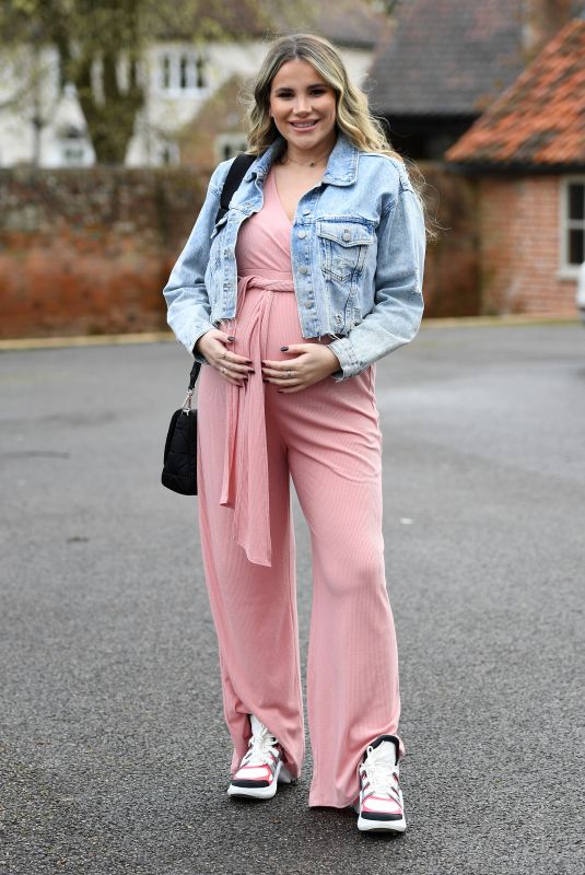 Pregnant GEORGIA KOUSOULOU on the Set of The Only Way is Essex 03/28/2021