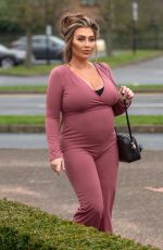 Pregnant LAUREN GOODGER Arrives at Marriot hotel in Essex 04/28/2021