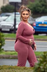 Pregnant LAUREN GOODGER Arrives at Marriot hotel in Essex 04/28/2021