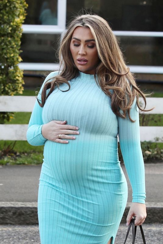 Pregnant LAUREN GOODGER Out and About in Essex 04/18/2021