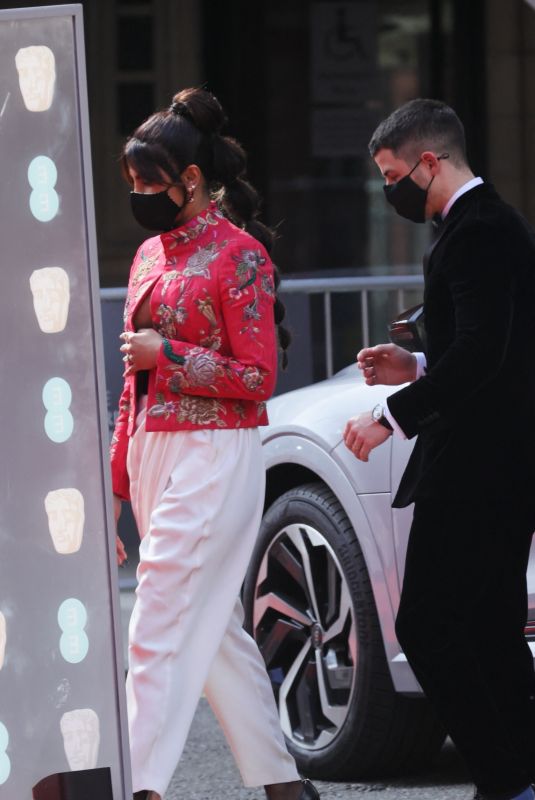 PRIYANKA CHOPRA and Nick Jonas Arrives at 2021 British Academy Film Awards 04/11/2021