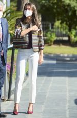 QUEEN LETIZIA OF SPAIN at Mutua Madrilena Foundation Headquarters in Madrid 04/07/2021