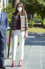 QUEEN LETIZIA OF SPAIN at Mutua Madrilena Foundation Headquarters in Madrid 04/07/2021