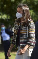 QUEEN LETIZIA OF SPAIN at Mutua Madrilena Foundation Headquarters in Madrid 04/07/2021