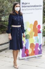 QUEEN LETIZIA OF SPAIN at Presentation of a Report on the Role of Women in the Economy in Madrid 04/16/2021