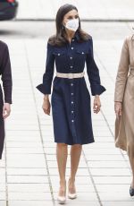 QUEEN LETIZIA OF SPAIN at Presentation of a Report on the Role of Women in the Economy in Madrid 04/16/2021