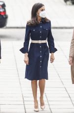 QUEEN LETIZIA OF SPAIN at Presentation of a Report on the Role of Women in the Economy in Madrid 04/16/2021