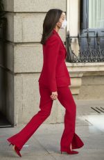 QUEEN LETIZIA OF SPAINE Out and About in Madrid 04/12/2021