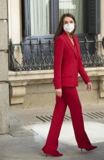 QUEEN LETIZIA OF SPAINE Out and About in Madrid 04/12/2021