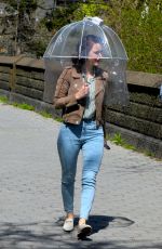 RACHEL BROSNAHAN Arrives at The Marvelous Mrs Maisel Set in New York 04/16/2021