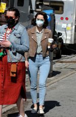 RACHEL BROSNAHAN Arrives at The Marvelous Mrs Maisel Set in New York 04/16/2021