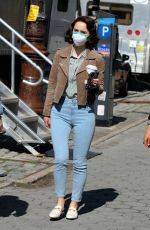 RACHEL BROSNAHAN Arrives at The Marvelous Mrs Maisel Set in New York 04/16/2021