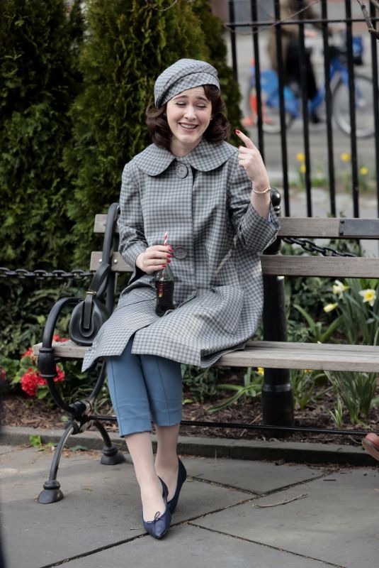 RACHEL BROSNAHAN on the Set of The Marvelous Mrs Maisel in New York 04/01/2021