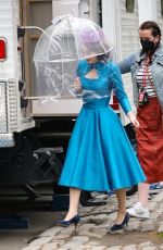 RACHEL BROSNAHAN on the Set of The Marvelous Mrs Maisel in New York 04/14/2021