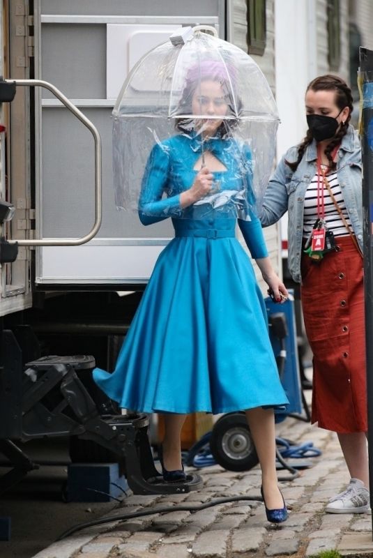RACHEL BROSNAHAN on the Set of The Marvelous Mrs Maisel in New York 04/14/2021