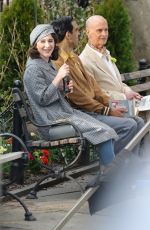 RACHEL BROSNAHAN on the Set of The Marvelous Mrs Maisel, Season 4 in New York 03/31/2021
