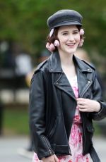 RACHEL BROSNAHAN on the Set of The Marvelous Mrs. Maisel in Washington Square Park in New York 04/29/2021