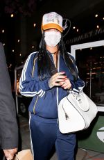 RIHANNA in Adidas Tracksuit Out in Beverly Hills 04/12/2021