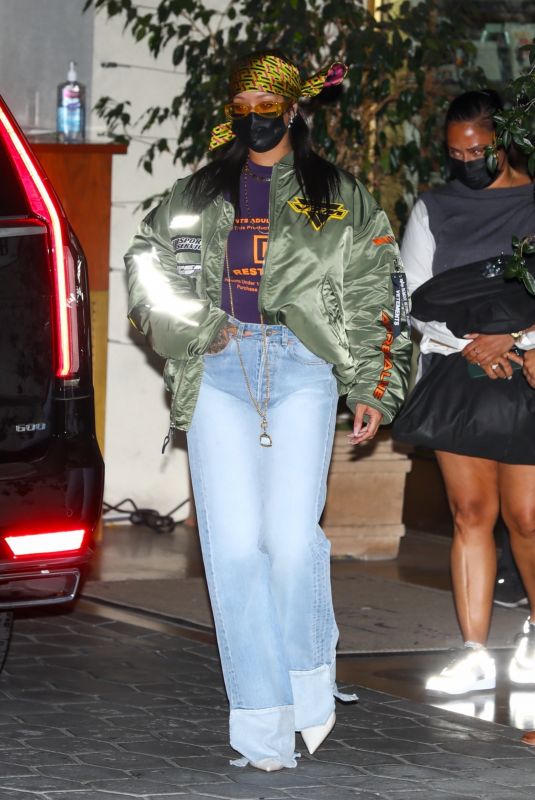 RIHANNA Leaves Oscar Party in Los Angeles 04/25/2021