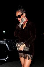 RIHANNA Out for Dinner at Delilah in West Hollywood 04/11/2021