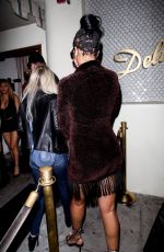 RIHANNA Out for Dinner at Delilah in West Hollywood 04/11/2021