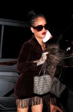 RIHANNA Out for Dinner at Delilah in West Hollywood 04/11/2021