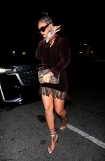 RIHANNA Out for Dinner at Delilah in West Hollywood 04/11/2021