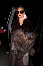 RIHANNA Out for Dinner at Delilah in West Hollywood 04/11/2021