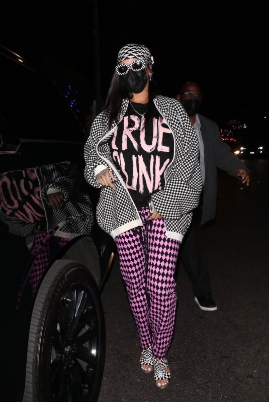 RIHANNA Out for Dinner at Nobu in Los Angeles 04/23/2021
