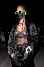 RIHANNA Out for Dinner at Wally