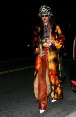 RIHANNA Out for Dinner in Santa Monica 04/17/2021