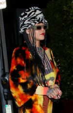 RIHANNA Out for Dinner in Santa Monica 04/17/2021