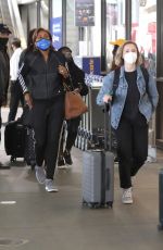 ROBIN ROBERTS and AMBER LAIGN at LAX Airport in Los Angeles 04/21/2021