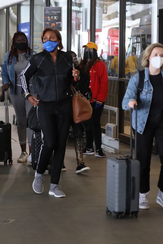 ROBIN ROBERTS and AMBER LAIGN at LAX Airport in Los Angeles 04/21/2021