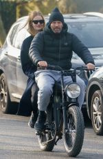 ROSIE HUNTINGTON-WHITELEY and Jason Statham Rides Electric Bike Out in London 03/24/2021