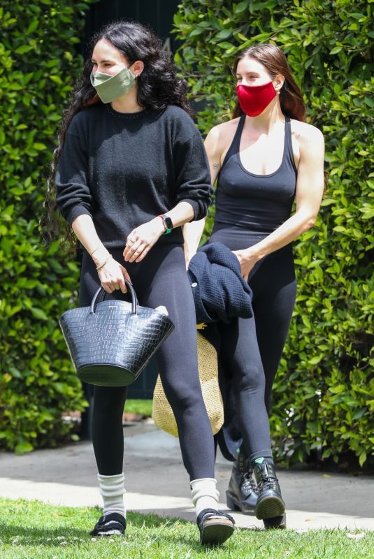 RUMER and SCOUT WILLIS Leaves Pilates Class in West Hollywood 04/14/2021