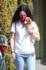 RUMER WILLIS Out with Her Dog in Los Angeles 04/06/2021