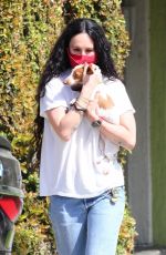 RUMER WILLIS Out with Her Dog in Los Angeles 04/06/2021